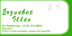 erzsebet illes business card