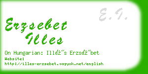 erzsebet illes business card